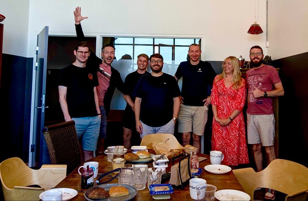 The Umbraco sustainability team stand together smiling