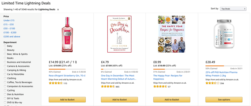 A screenshot of the Amazon website